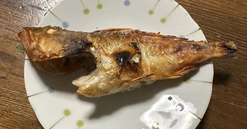 オニカサゴの塩焼き写真画像