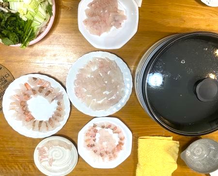 オニカサゴとウッカリカサゴのしゃぶしゃぶ写真画像